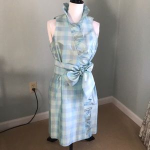 Gorgeous plaid Sarah Campbell silk wrap dress